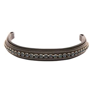 Black Diamond Luxury Brow Band Deportes ecuestres Personalizado Plegable Ligero Cuero Caballo Brida Western Riding Crystal - Product Image 3