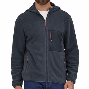 Sweat à capuche en polaire sherpa doux et confortable de haute qualité avec logo personnalisé, veste chaude unie écologique pour homme avec poches pour l'hiver - Product Image 4