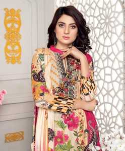 Women's Summer Traditional Party Dress with Elastic <b>Waist</b> New Style Pakistani Salwar Kameez Lace Button Eco-Friendly Plain Dyed - Product Image 2