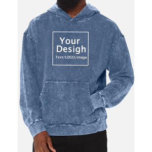 Sudaderas con capucha de gran tamaño para hombre, jersey de parejas lavadas Vintage de moda, Sudadera con capucha Retro básica sólida, ropa de calle - Product Image 4