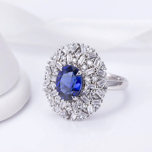 Popular gran oferta Baguette cónico y anillo de compromiso de moissanita de corte redondo para mujer en diamante de Plata de Ley 925 con Vvs - Product Image 1