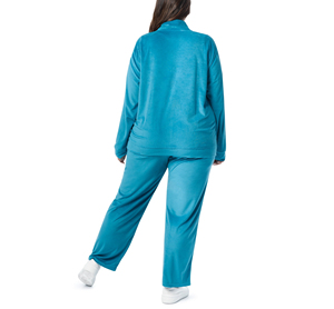 Ensemble de survêtement en velours élégant pour femmes, ensemble deux pièces tendance, sweat-shirt et jogging, vêtements de sport décontractés pour femmes, vêtements de détente - Product Image 2