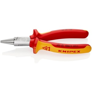คีมปากแหลม KNIPEX รุ่น Rundzange Lnge 160 มม. ชุบโครเมียม VDE ด้ามจับหลายส่วน - Product Image 1