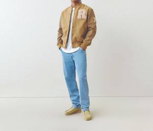 Chaqueta de bombardero de béisbol estilo universitario Letterman de lana para hombre, ropa de calle, prendas de vestir exteriores, Mangas de cuero PU, soporte de impresión Puff - Product Image 6