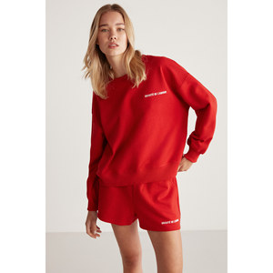 Sudadera Extra Grande con Cuello Redondo y Bordado de Algodón Orgánico para Mujer GRIMELANGE Jennifer - Product Image 6