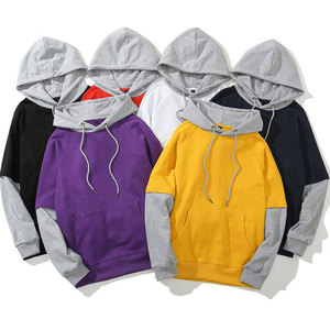 Vente en gros d'usine, sweat-shirt ample de haute qualité, 100% coton, couleur unie, marque tendance, pour l'hiver, technique de teinture unie - Product Image 6