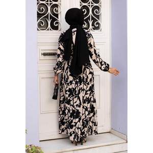 Vestido Hijab Estampado Ivy Negro - Product Image 2