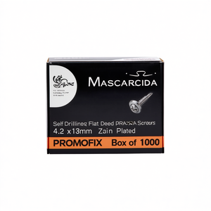 Self-Drilling <b>Flat</b> Head <b>Screws</b> 4.2x13mm Zinc Plated PROMOFIX Box of 1000 - Product Image 2