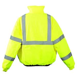 เสื้อแจ็คเก็ตสำหรับเจ้าหน้าที่รักษาความปลอดภัย ป้ายชื่อแบบกำหนดเอง เสื้อกันหนาวแบบสะท้อนแสง ป้องกันความหนาวเย็นในฤดูหนาว  บุฉนวนกันความร้อน ไซส์ใหญ่  ผ้าโพลีเอสเตอร์เพื่อความปลอดภัย - Product Image 3
