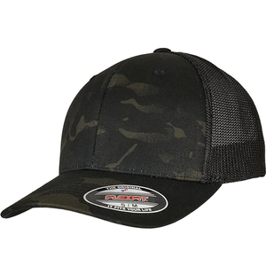 Gorra Trucker de Perfil Medio Precurvada con Logotipo Estampado, Gorra de Caza Unisex de Malla de Camuflaje con Bandera Americana 2026 - Product Image 4