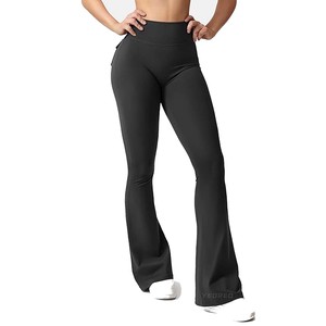 กางเกงโยคะแฟชั่นทรงบานสำหรับผู้หญิง ผ้าโพลีเอสเตอร์ 100% ผลิตตามสั่ง กางเกงออกกำลังกายแบบสั่งทำพิเศษ ปี 2026 - Product Image 3