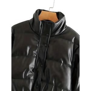 Fabricant OEM Vêtements d'extérieur d'hiver pour femmes Blouson matelassé personnalisé Blousons matelassés imperméables personnalisés pour femmes Brillants AFS-PJ-012 - Product Image 4