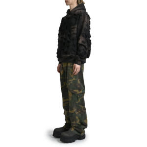 Sweat à capuche en coton épais pour hommes pull polaire impression hiver chaud solide avant Streetwear surdimensionné à capuche hiver - Product Image 4