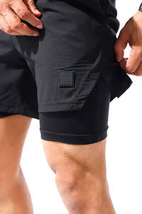 Shorts d'entraînement MMA professionnels de haute qualité 2 en 1, taille élastique, logo personnalisé, respirant, durable, séchage rapide - Product Image 2