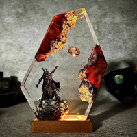 Lampe LED en résine faite à la main en forme de fleur, veilleuse, statue de plongée, thème sous-marin, cadeau Fête des Mères, marque Sack