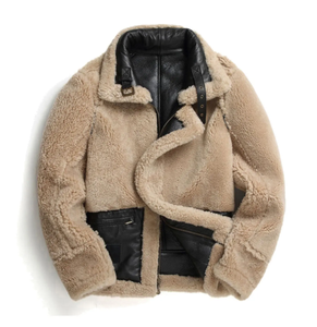 2024 nouvelles vestes en cuir de fourrure de haute qualité de conception personnalisée meilleurs produits vestes en cuir de fourrure pour hommes - Product Image 2