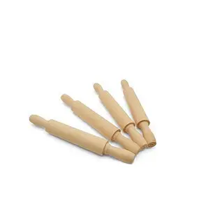 用于烘烤面团辊的木材Rolling面杖，带手柄，用于烘烤意大利面和厨房的经典木制