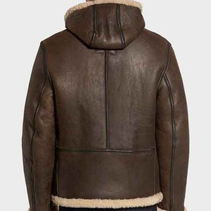 Veste en cuir marron légère en gros 2025, veste en cuir d'agneau véritable avec fourrure, veste en cuir bomber pour hommes - Product Image 3
