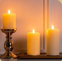 Bougie sans flamme TOOWIN en cire véritable, modèle concave, pour mariage, Noël, fêtes, anniversaire, décoration