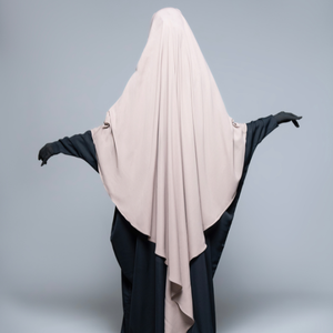 Robe Khimar Hijab en tissu polyester fait main pour femmes musulmanes - Vêtement de mariage élégant et modeste, séchage rapide, respirant, léger - Product Image 1