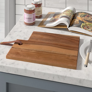 Planche à découper de Noël avec poignée en bois de cerf Planche à découper ronde en bois d'acacia pour pain à pizza pour les maisons Hôtels Restaurants Utilisation - Product Image 5