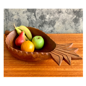 Bol de service en bois prix de gros forme d'ananas artisanat de qualité supérieure bol à salade personnalisé - Product Image 1