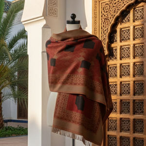 ผ้าคลุมไหล่ขนสัตว์คุลลู ดีไซน์หรูหรา ลายฉลุประณีต ทำด้วยมือ นุ่มและอบอุ่น สำหรับแฟชั่นผู้หญิงในฤดูหนาว - Product Image 3