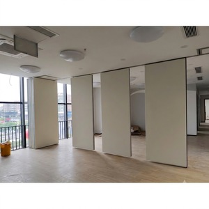 Paravent acoustique pliable en bois Egood, système de cloisonnement mobile insonorisé pour bureau, mur coulissant amovible pour salle de réunion - Product Image 1