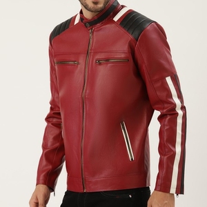 แจ็กเก็ตหนังผู้ชายกันน้ำ100% หนังแท้สำหรับฤดูหนาวมอเตอร์ไซค์เลือกสีได้ตามต้องการ - Product Image 1