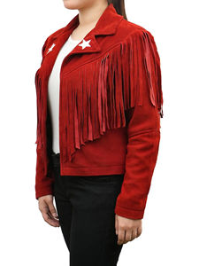 Veste en cuir chauffante d'hiver vintage unisexe rouge à la mode - Veste élégante et stylée pour les tenues féminines avant-gardistes - Product Image 6
