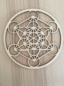 <b>Crystal</b> Wooden Sacred Geometry Design for Healing and Manifestation Wood MDF Laser Carved Laser Cutting Mythological Design - Product Image 2