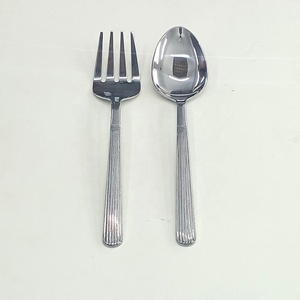 Fabricant indien de qualité supérieure, ustensiles de cuisine en acier inoxydable en métal, ensembles de cuillères et fourchettes, finition argentée pour le dîner - Product Image 1