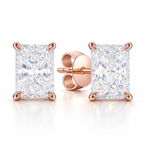 Boucles d'oreilles halo cachées taille radiant, couleur D, clarté VS1, certifiées IGI, 2,00 carats de diamants au total. - Product Image 2
