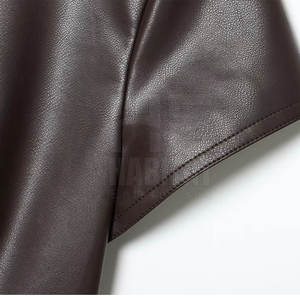 ชุดเดรสหนังผู้หญิงดีไซน์เก๋ไก๋ ความยาวระดับเข่า แบบไม่มีแขน เหมาะสำหรับลุคยามเย็น - Product Image 6