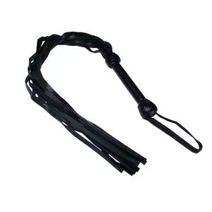 Handmade Black Leather Flogger Bullwhip Soft Riding <b>Whip</b> BDSM Impact Play Spanking & Roleplay Durable <b>Bondage</b> <b>Whip</b> - Product Image 6