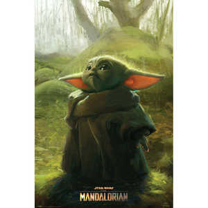 Affiche de style moderne The Mandalorian Grogu le Petit pour décoration murale - Product Image 1