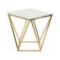 Table centrale haute moderne à trois pieds, enduite d'or, meubles fantaisie faits à la main d'excellente qualité, best-seller