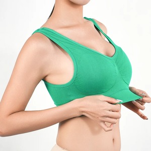 Soutien-gorge femmes soutiens-gorge sans couture Push Up haut de sport femme respirant brassière sans fil actif rembourré soutien-gorge haut court couleur unie Sexy - Product Image 2