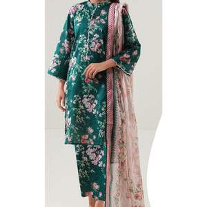 Trajes Shalwar Kameez Casuales de 3 Piezas de Última Moda para Mujer, Estampados Digitales, Ligeros, de Secado Rápido, de Algodón, Estilo Pakistaní de Verano - Product Image 5