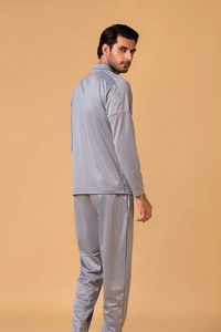 Custom Logo Men Tracksuit Sportswear Sweatsuit Mens Side Zip Pocket Tracksuit Set For Men's Manufactured - Product Image 4