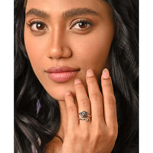 NOVAMART Fine Buy Premium 925 Pure Sterling Silver <b>Rings</b> for Women Geometric Design Diamond Platinum Rhodium Invisible Men's Opt - Product Image 4