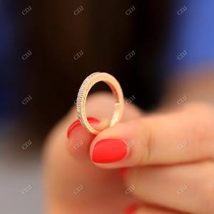 Nouvel arrivage Diamant rond plaqué or 18 carats Bague de fiançailles en argent sterling 925 pour femme Bagues en diamant de laboratoire personnalisées Bijoux en gros - Product Image 2