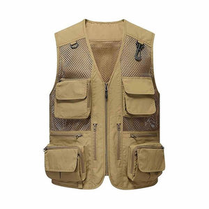 Gilet cargo léger et respirant pour hommes, avec col en V et plusieurs poches utilitaires pour la randonnée et l'aventure - Product Image 6