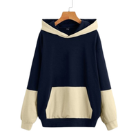 Sudadera con capucha unisex de invierno de algodón 100% prémium, extragrande, con forro polar, diseño de bloques de color con lentejuelas y lavado ácido, venta al por mayor OEM