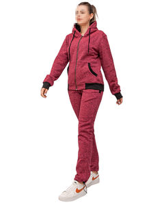 Ensemble sweat à capuche zippé et pantalon de survêtement personnalisé pour femmes survêtement d'hiver à manches régulières pour femmes - Product Image 5