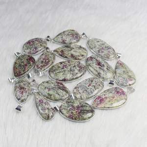 เครื่องประดับอัญมณีสไตล์โบฮีเมียนจี้พลอยทับทิมสไตล์แอฟริกันสำหรับเครื่องประดับเงิน - Product Image 2