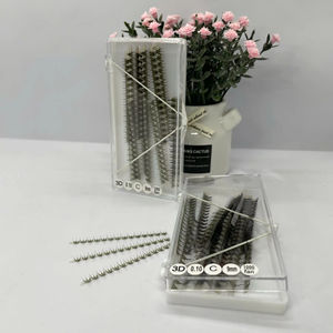 Wholesale <b>Synthetic</b> <b>Hair</b> Lash Trays 3D to 10D Premade Volume Fans Pointy Base Matte Black Silk Eyelash Extensions Private Label - Product Image 1