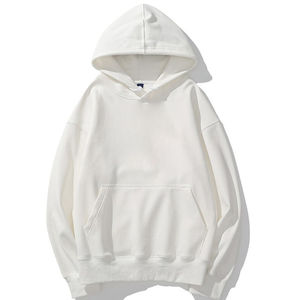 Sudaderas con capucha holgadas de alta calidad para hombre, ropa de calle de algodón 100%, sudadera de Invierno en Blanco de alta calidad con impresión Digital al por mayor - Product Image 1