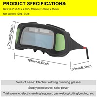 Lunettes de soudage auto-assombrissantes Boasta, lunettes de soudage à énergie solaire, lentilles à couleurs réelles, protection oculaire de soudage réglable