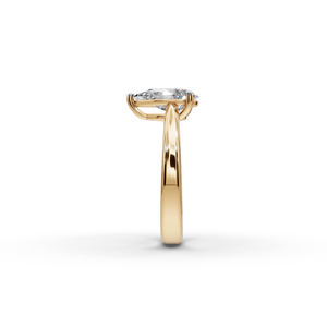 Bague en diamant de forme poire cultivé en laboratoire, 1,5 carat total, clarté VS1 et taille excellente, en or 18K/14K pour fiançailles féminines - Product Image 3